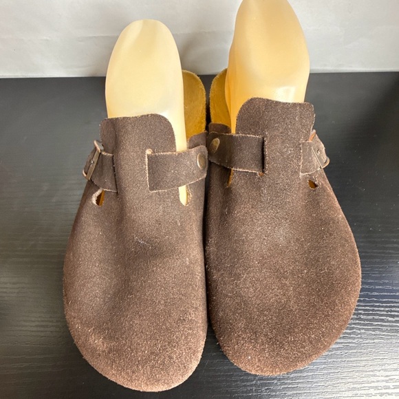 Brown Suede Mules with Buckle - Picture 2 of 7